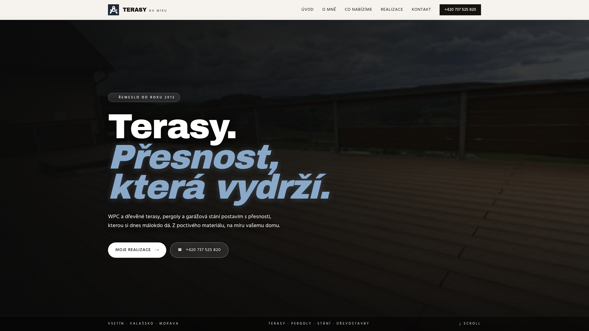 Náhled webu Terasy na míru